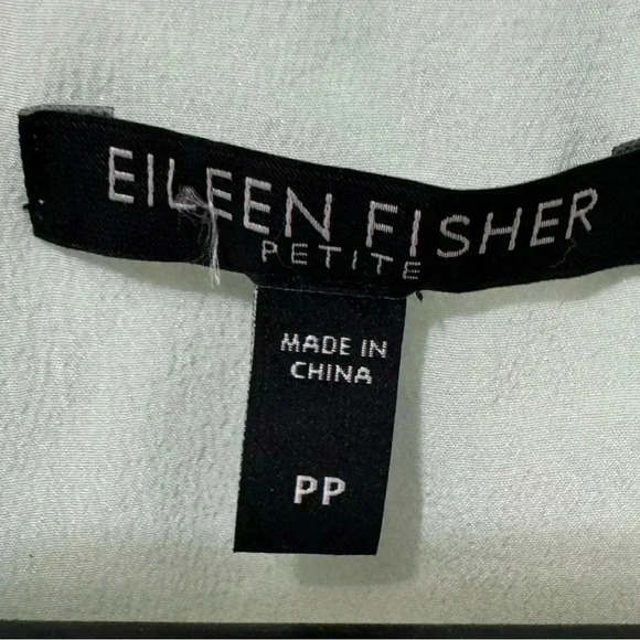 Eileen Fisher Aurora Crepe Silk Blouse Size PP - Picture 3 of 5